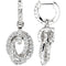 Charles and Clovard 14k White Gold Moissanite Earrings