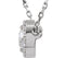 22-Stone Diamond Halo 14k White Gold Pendant Necklace, 16" (.50 Cttw)