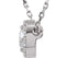 18-Stone Diamond Halo 14k White Gold Pendant Necklace, 16" (.25 Cttw)