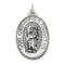 Sterling Silver Antiqued Satin St. Christopher Medal