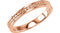 Granulated Raised Edge 2.75mm 14k Rose Gold Stacking Band