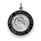 Rhodium-Plated Sterling Silver Enameled St. Christopher Medal Charm Pendant (26X20 MM)