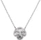 Fashion Clover Necklace in Rhodium-Plated 14k White Gold, 18"