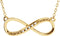 Diamond Infinity 14k Yellow Gold Pendant Necklace, (.06 Cttw)