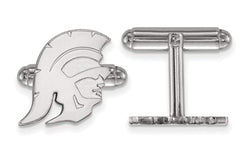 Rhodium-Plated Sterling Silver University Of Southern California Cuff Links, 16MM