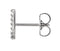 Rhodium-Plated 14k White Gold Diamond Letter 'U' Initial Stud Earring (Single Earring) (.06 Ctw, GH Color, I1 Clarity)