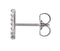 Platinum Diamond Letter 'U' Initial Stud Earring (Single Earring) (.06 Ctw, GH Color, SI2-SI3 Clarity)