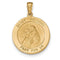 14k Yellow Gold St. Anthony Large Round Medal Pendant