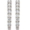 Diamond J-Hoop Earrings, Rhodium-Plated 14k White Gold (1 Ctw, Color G-H, Clarity I1)