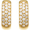 Pave Diamond Hoop Earrings, 14k Yellow Gold (7/8 Ctw, Color GH , Clarity SI1)