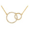 The Men's Jewelry Store (for HER) Diamond Double Circle Pendant Necklace in 14k Yellow Gold, 18" (1/3 Cttw)