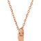 Diamond Solitaire 14k Rose Gold Pendant Necklace, 18" (1/6 Cttw)