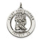 Sterling Silver Saint Christopher Medal Pendant (40X33MM)