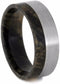 Buckeye Burl 8mm Comfort-Fit Brushed Titanium Wedding Band