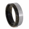 Buckeye Burl 8mm Comfort-Fit Brushed Titanium Wedding Band