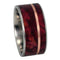 Ruby Redwood, 14k Rose Gold 10mm Comfort Fit Matte Titanium Wedding Band, Size 7