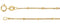 1mm 14k Yellow Gold Solid Beaded Curb Chain, 16"