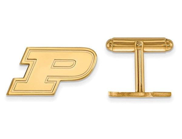 Gold-Plated Sterling Silver Purdue Cuff Links, 13X23MM