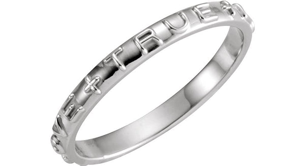 Sterling Silver Chastity Ring, Sizes 4, 5, 6, 7, 8, 9, 10, 11, 12