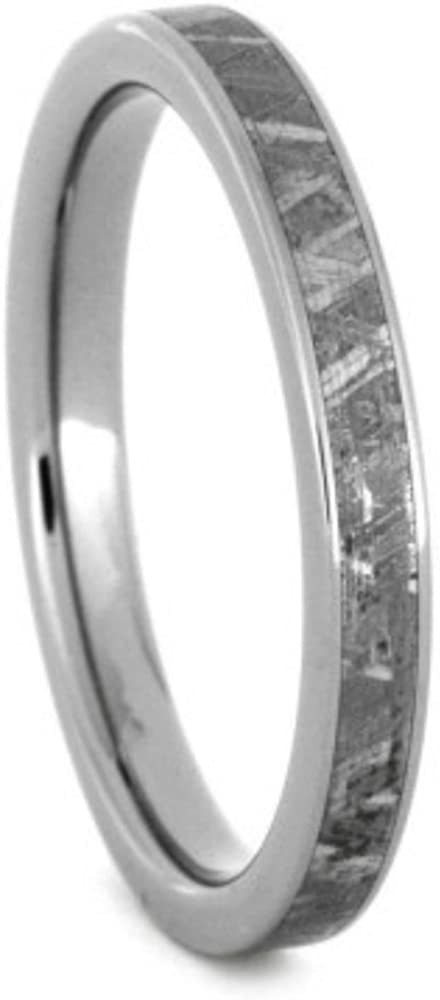 Gibeon Meteorite 3mm Comfort-Fit Titanium Band and Sizing Ring, Size, 9.75