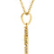 Petite Diamond Star 14k Yellow Gold Pendant Necklace, 16" (1/6 Cttw)