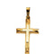 Triple Cross 14k Yellow Gold and White Gold Pendant