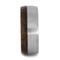 Sindora Wood Comfort-Fit Band with 8mm Brushed Titanium Overlay