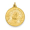 14k Yellow Gold Jesus Medal Pendant (28X21MM)