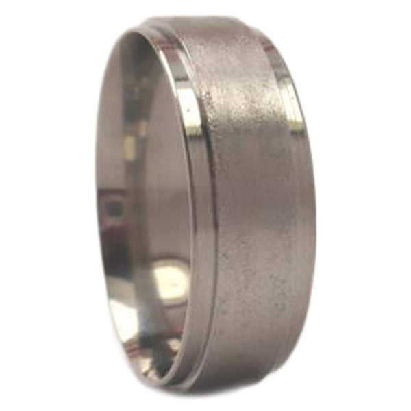 Mirror and Frosted 6mm Comfort-Fit Titanium Wedding Band