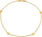 Girl's Gold Bead Station 14k Yellow Gold Bracelet, 6"