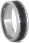 The Men's Jewelry Store (Unisex Jewelry) Carbon Fiber, Deer Antler 9mm Comfort-Fit Titanium Ring, Size 8