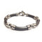 Men's Stealth Collection Gray Titanium 6mm Link Laser Texture Bracelet, 8"