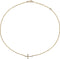 Diamond Petite Sideways Cross 14k Yellow Gold Necklace, 16"-18" (.25 Ctw, H-J Color, I3 Clarity)