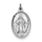 Rhodium-Plated Sterling Silver Miraculous Medal (25X14MM)