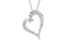 14k White Gold Diamond Heart Necklace (GH Color, I1 Clarity, 1/4 Cttw)