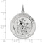 Sterling Silver Saint Christopher Medal Pendant (35X25 MM)