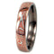 Copper and Silver Mokume Gane 6mm Comfort Fit Titanium Band, Size 10