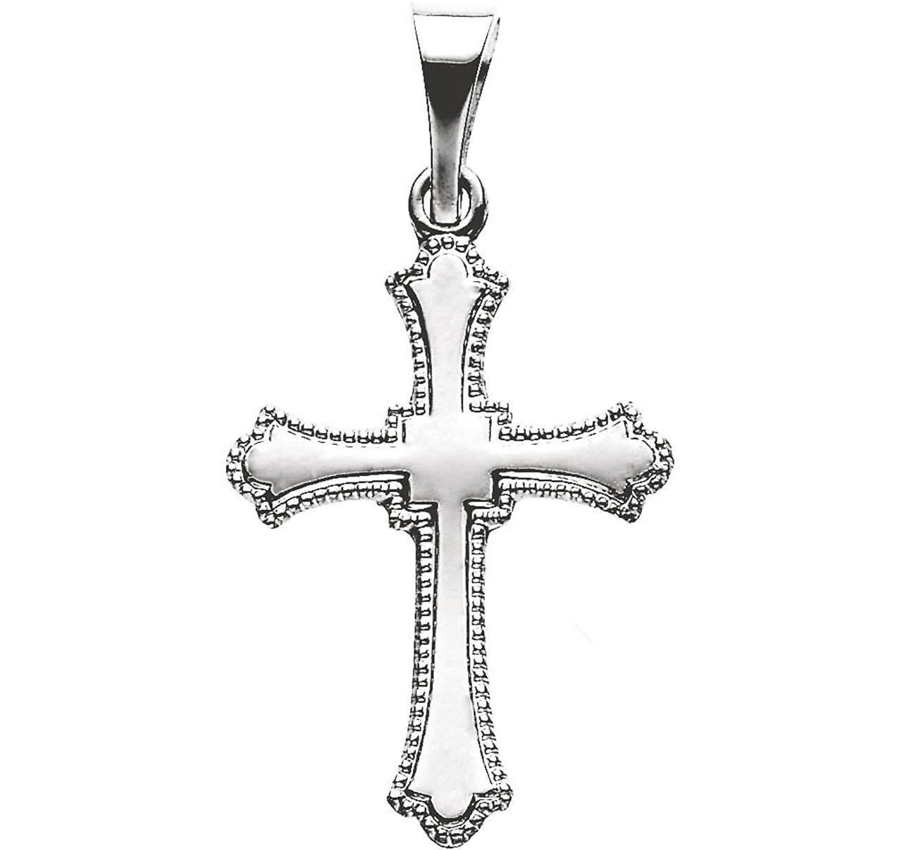 Childrens Platinum Natal Cross Pendant