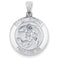 Rhodium-Plated 14k White Gold St. Michael Medal Pendant (25X23MM)