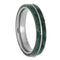 The Men's Jewelry Store (Unisex Jewelry) Green Box Elder Burl Wood 4mm Titanium Comfort-Fit Wedding Band