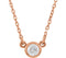 Diamond Solitaire 14k Rose Gold Pendant Necklace, 18" (1/6 Cttw)