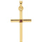 Mozambique Garnet Inset Cross 14k Yellow Pendant (22.65x11.4MM)