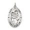 Sterling Silver Antiqued Saint Anthony Medal (35X25MM)