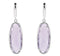 Two-Sided 24.8 Ctw Checkerboard Rose De France Quartz Sterling Silver Earrings