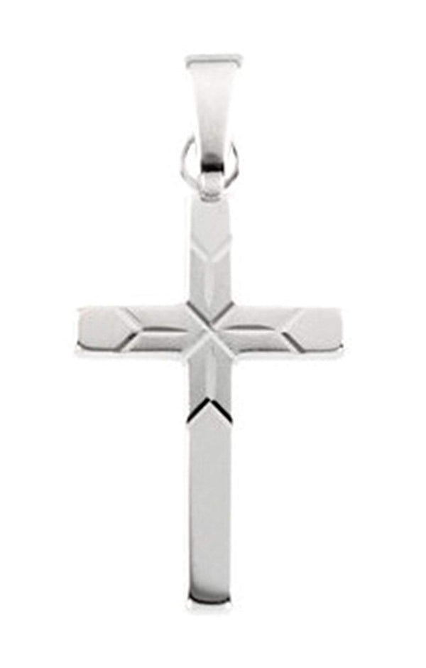 True Cross 14k White Gold Pendant (18X12MM)