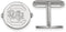 Rhodium-Plated Sterling Silver University of South Carolina Round Cuff Links, 15MM