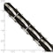 Men's Stainless Steel, Black IP Dome Bar Link Bracelet, 8.5 Inches