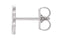 Initial Letter 'B' Rhodium-Plated 14k White Gold Stud Earring (Single Earring)