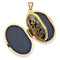 14k Yellow Gold Diamond Guardian Angel Oval Locket (.01 Ct, GHI Color, I3 Clarity)