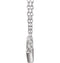 Diamond Baguette Bar Necklace in Rhodium Plated 14k White Gold, 16-18" (1/4 Cttw)